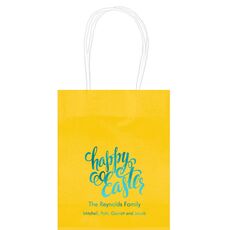 Calligraphy Happy Easter Mini Twisted Handled Bags