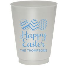 Decorated Easter Eggs Colored Shatterproof Cups