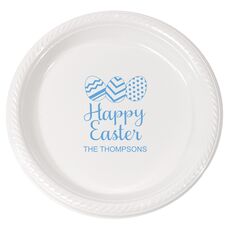 Decorated Easter Eggs Plastic Plates