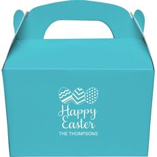Decorated Easter Eggs Gable Favor Boxes