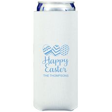 Decorated Easter Eggs Collapsible Slim Koozies
