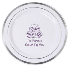 Easter Basket Premium Banded Plastic Plates