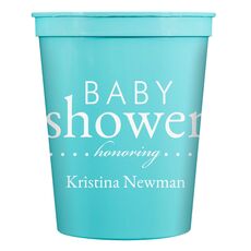 Baby Shower Honoring Stadium Cups