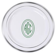 Design Your Own Monogram Premium Banded Plastic Plates