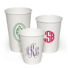 Design Your Own Monogram Paper Coffee Cups