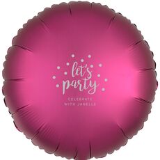 Confetti Dots Let's Party Mylar Balloons
