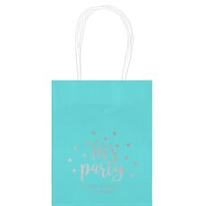 Confetti Dots Let's Party Mini Twisted Handled Bags