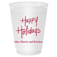 Fun Happy Holidays Shatterproof Cups
