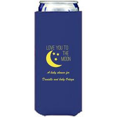 Love You To The Moon Collapsible Slim Koozies