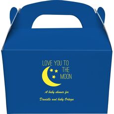 Love You To The Moon Gable Favor Boxes