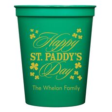 Happy St. Paddy's Day Clover Stadium Cups