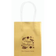 Happy Thanksgiving Autumn Mini Twisted Handled Bags