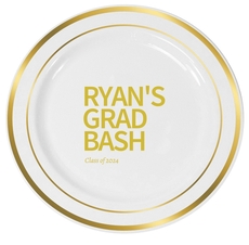 Create Your Own Headline Premium Banded Plastic Plates