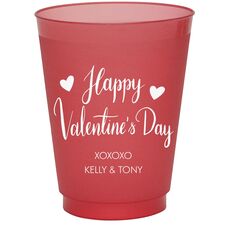 Happy Valentine's Day Colored Shatterproof Cups