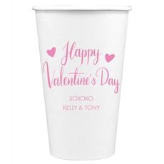 Happy Valentine's Day Paper Coffee Cups