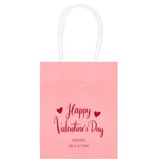 Happy Valentine's Day Mini Twisted Handled Bags
