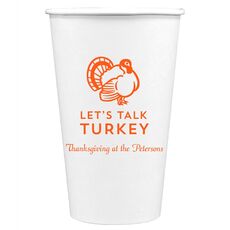 Let's Talk Turkey Paper Coffee Cups