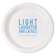 Light Laughter And Latkes Plastic Plates