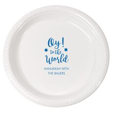 Oy To The World Plastic Plates