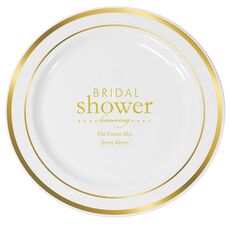 Bridal Shower Honoring Premium Banded Plastic Plates