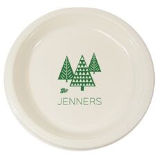 Modern Trees Plastic Plates