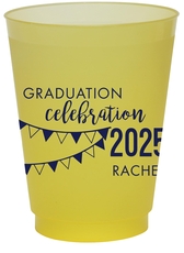 Celebration Pennants Graduation Colored Shatterproof Cups