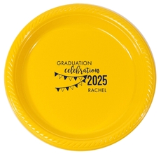 Celebration Pennants Graduation Plastic Plates