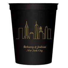 New York City Skyline Stadium Cups