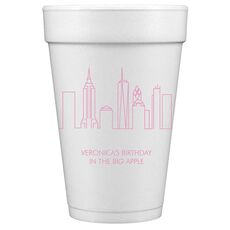 New York City Skyline Styrofoam Cups