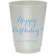 Darling Happy Birthday Colored Shatterproof Cups