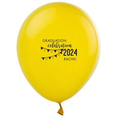 Celebration Pennants Graduation Latex Balloons