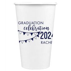 Celebration Pennants Graduation Paper Coffee Cups