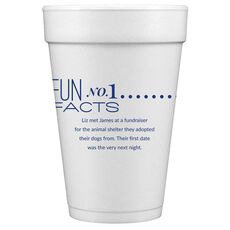 Just the Fun Facts Styrofoam Cups