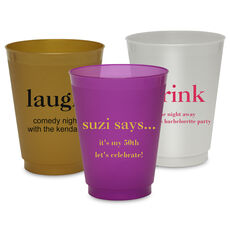 Design Your Own Big Word Colored Shatterproof Cups
