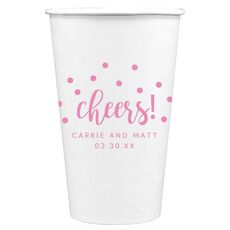 Confetti Dots Cheers Paper Coffee Cups