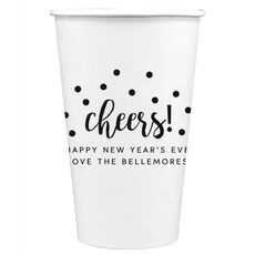 Confetti Dots Cheers Paper Coffee Cups