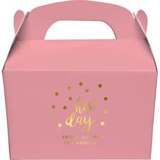 Confetti Dots Her Day Gable Favor Boxes