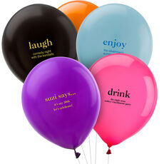 Design Your Own Big Word Latex Balloons