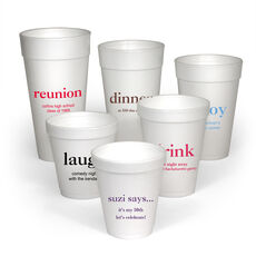 Design Your Own Big Word Styrofoam Cups
