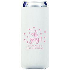 Confetti Dots Oh Yay! Collapsible Slim Koozies