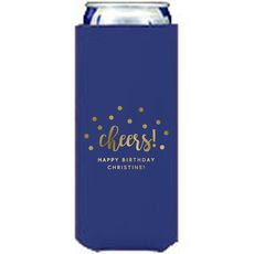 Confetti Dots Cheers Collapsible Slim Koozies