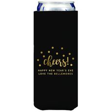 Confetti Dots Cheers Collapsible Slim Koozies
