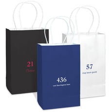 Design Your Own Big Number Medium Twisted Handled Bags