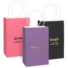 Design Your Own Big Word Medium Twisted Handled Bags