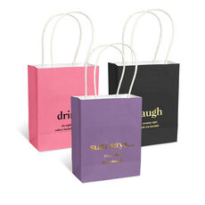 Design Your Own Big Word Mini Twisted Handled Bags