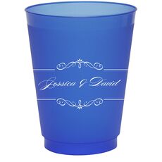 Bellissimo Scrolled Colored Shatterproof Cups