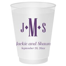 Condensed Monogram with Text Shatterproof Cups