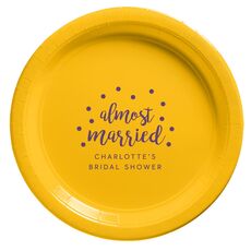 Confetti Dots Almost Married Paper Plates