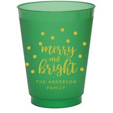 Confetti Dots Merry and Bright Colored Shatterproof Cups