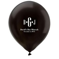 Condensed Monogram with Text Latex Balloons